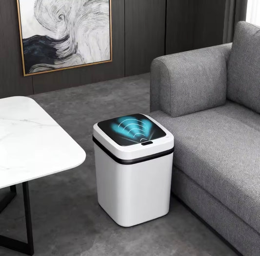 Cubo de Basura Inteligente con Sensor Automático,13L | Resistente al Agua para Cocina, Baño y Hogar