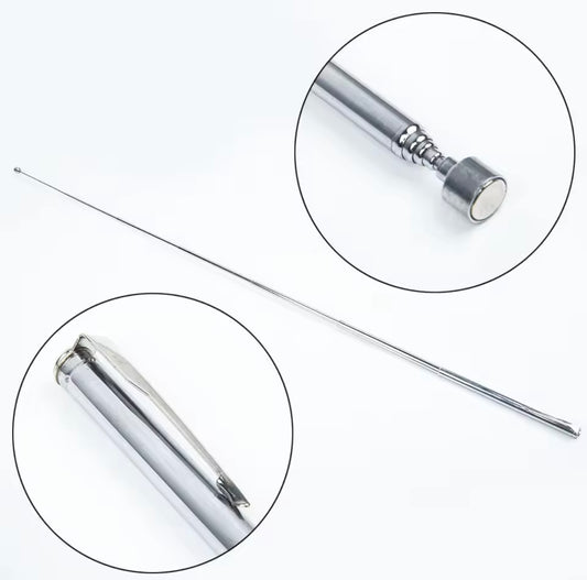 Recogedor magnético extensible portátil.