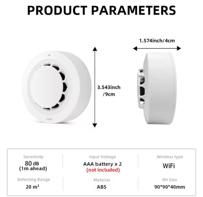 Detector de Humo WiFi Tuya Inteligente | Alarma Contra Incendios con App Smart Life