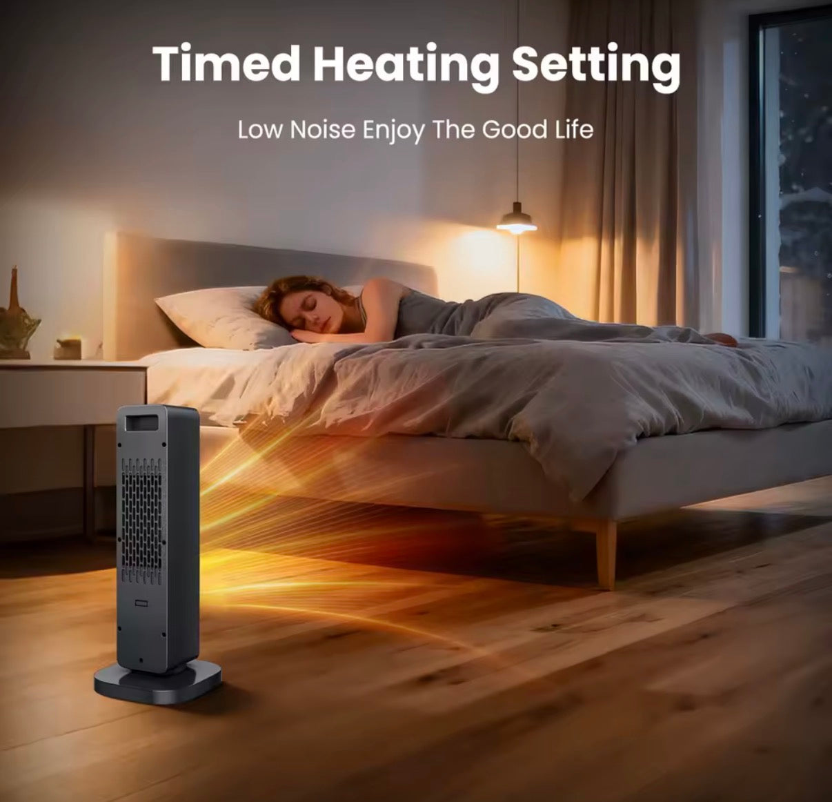 Calentador Eléctrico 2200W Inteligente con Pantalla Táctil y Temporizador