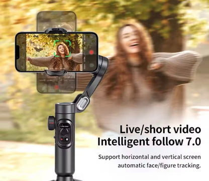 Estabilizador portátil 3-ejes con seguimiento facial AI – ideal para TikTok, vlogs