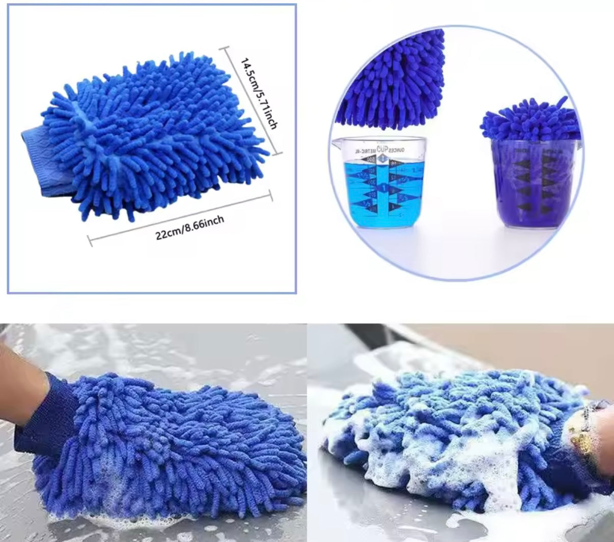 Juego de cepillos para detailing de coche.