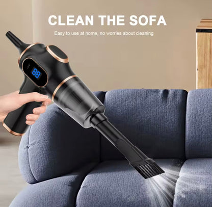 Aspirador inalámbrico para coche mini de alta potencia – portátil y multifunción para hogar, oficina y coche