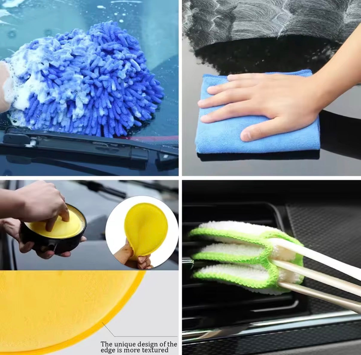 Kit de Limpieza de Coche 36 Piezas con Cepillos para Taladro – Set Profesional de Detailing para Interior, Llantas, Rejillas y Tapicería