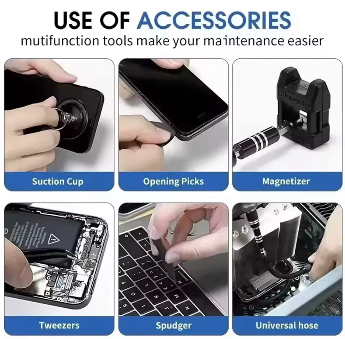 Kit de Destornilladores de Precisión 115 en 1 – Puntas Magnéticas para Electrónica y Portátiles | Profesional y Completo