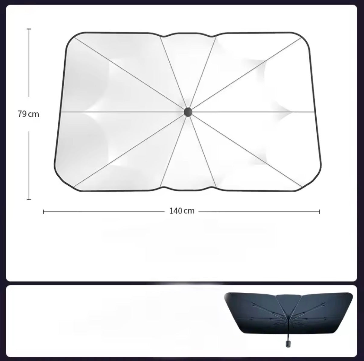 Sombrilla Parasol Coche | Protector Solar Plegable Auto