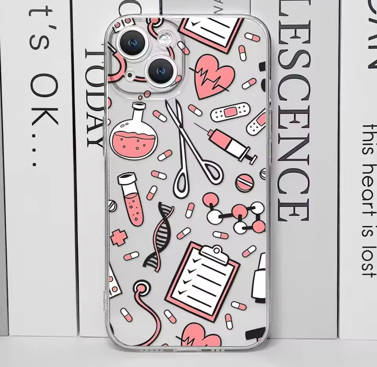 Enfermera, medicina, salud,corazón funda  para IPhone