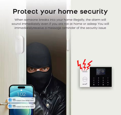 Alarma Inteligente WiFi 4G GSM Tuya | Seguridad para Casa con Alexa y App