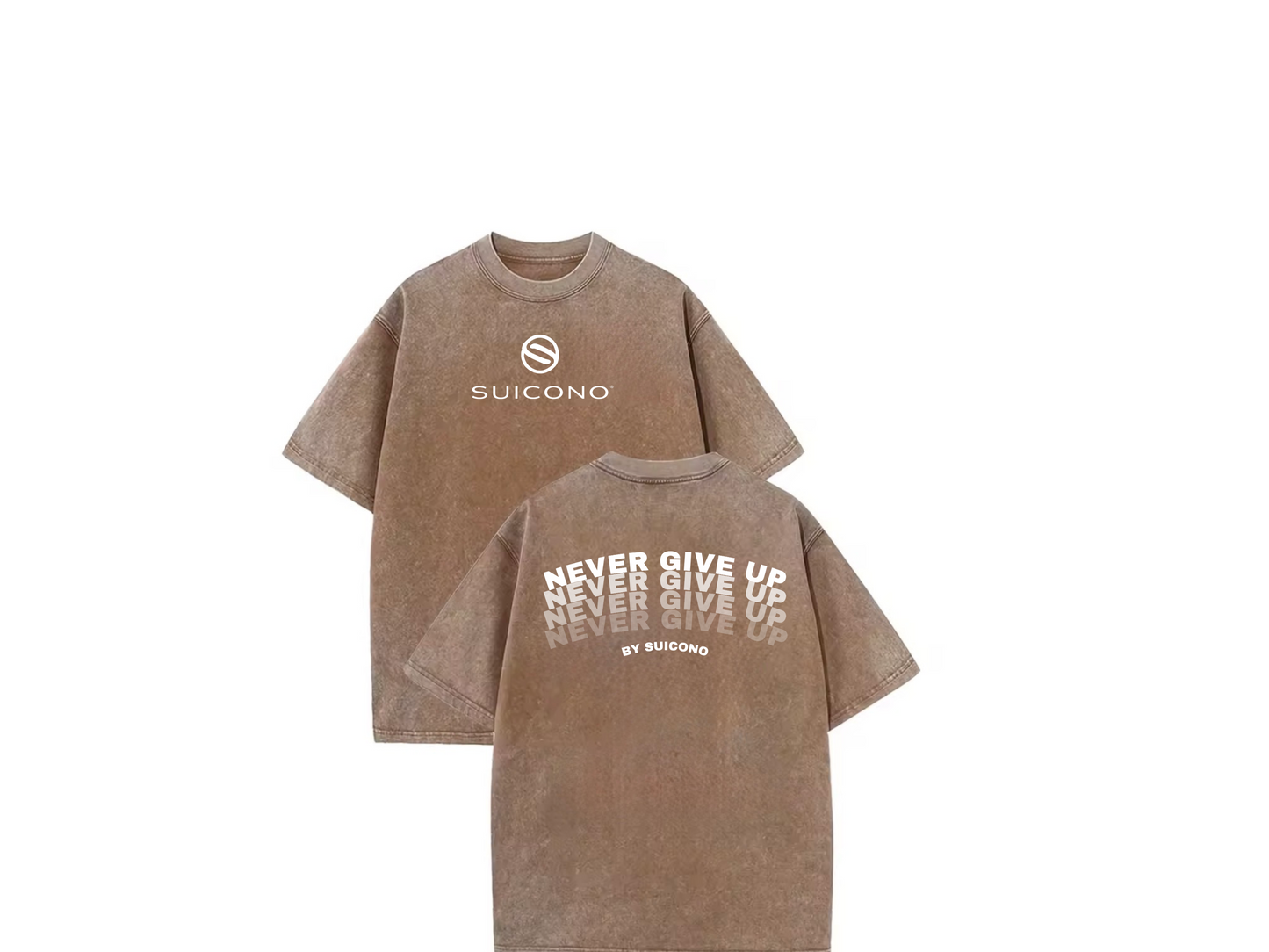 Camiseta “Never Give Up” 100% Algodón | Negra, Rosa, Verde y Gris