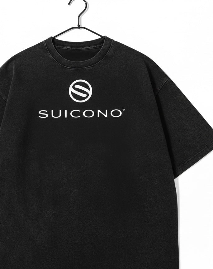 Camiseta Oversize Negra "Progress Over Perfection" | Suicono