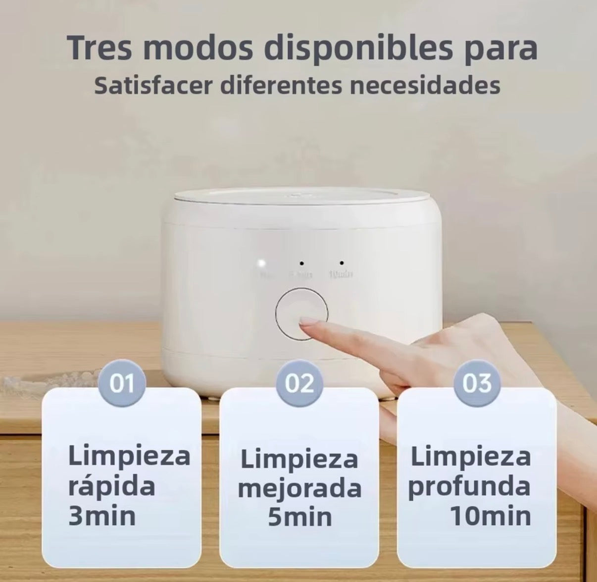 Limpiador Ultrasónico 50KHz para Ortodoncia, Joyas y Dentaduras | USB Recargable