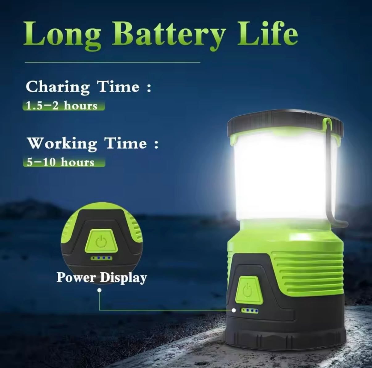 Lámpara Camping IP54 con batería 5000mAh.