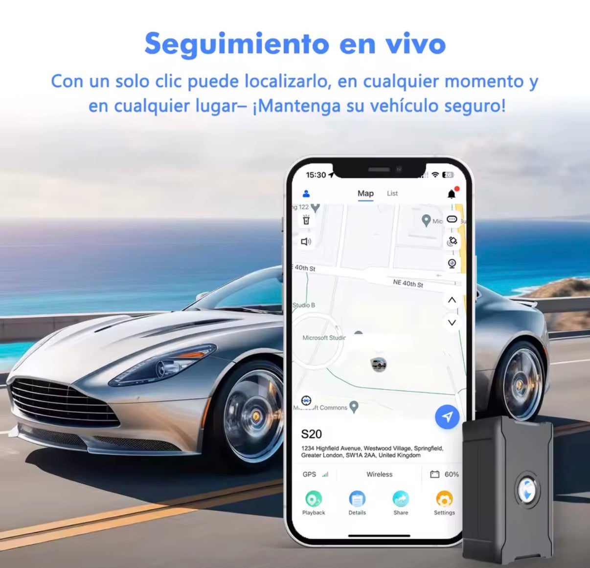 Localizador GPS Antirrobo para Coches, Motos y Camiones | Seguimiento en Tiempo Real