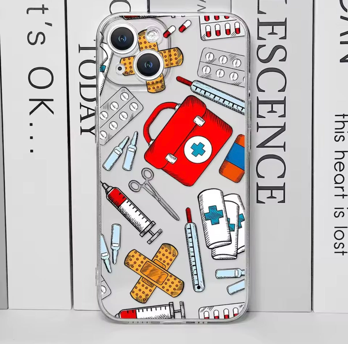Enfermera, medicina, salud,corazón funda  para IPhone