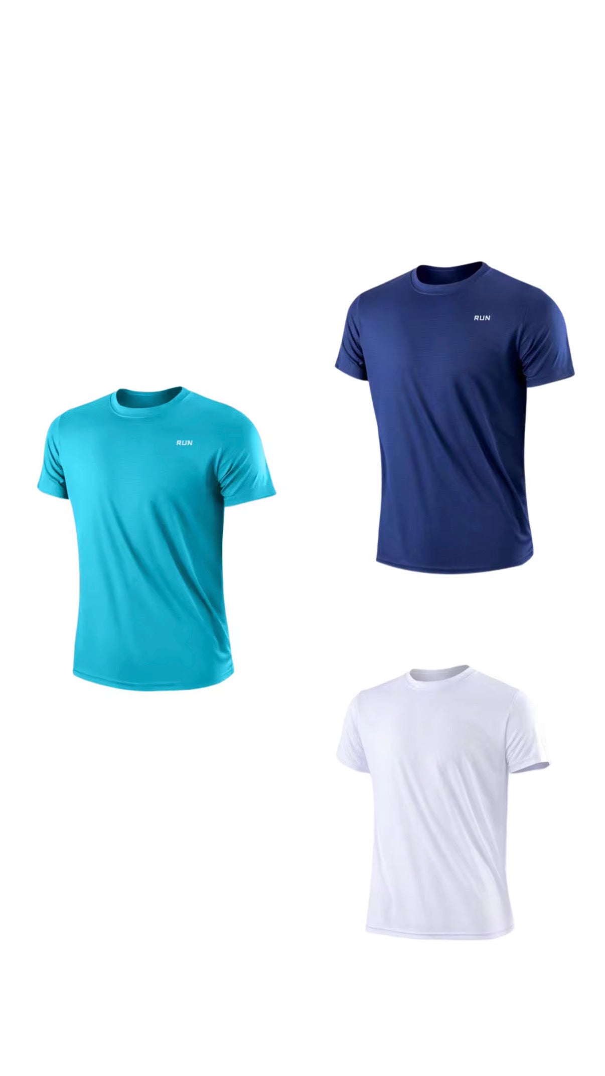 Pack 3 Camisetas Deportivas Hombre | Transpirable, Secado Rápido y Ligera | Running, Gimnasio, Fitness, Entrenamiento, Crossfit