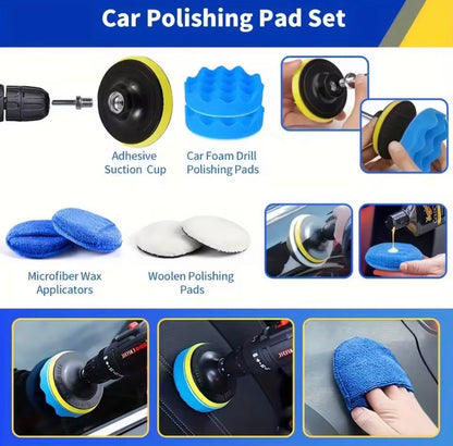 Kit de Lavado de Coche 27 Piezas Profesional – Accesorios de Limpieza Completo para Automóvil, Cepillos, Esponjas y Herramientas Detailing