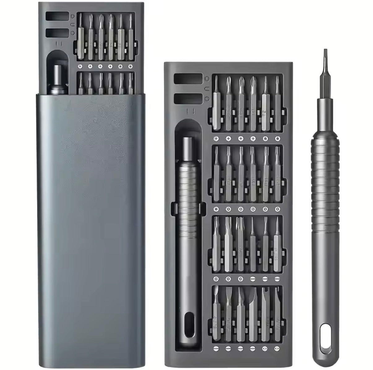 Juego de destornilladores de precisión 24 en 1 con mango de aleación de aluminio | Kit desmontaje