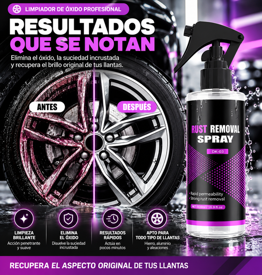 Eliminador de Partículas de Hierro para Coche | Limpiador de Llantas y Quita Óxido(300ml)