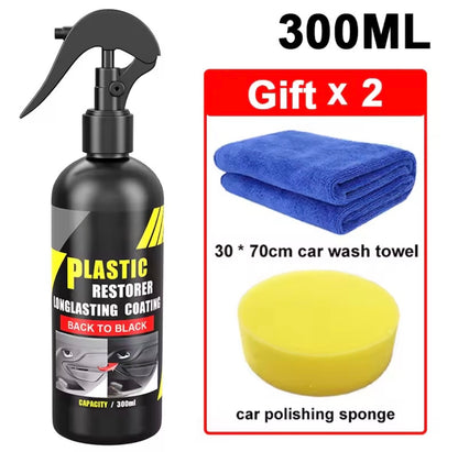 Restaurador de Plásticos para Coche | Renovador Negro Brillante y Protección Duradera