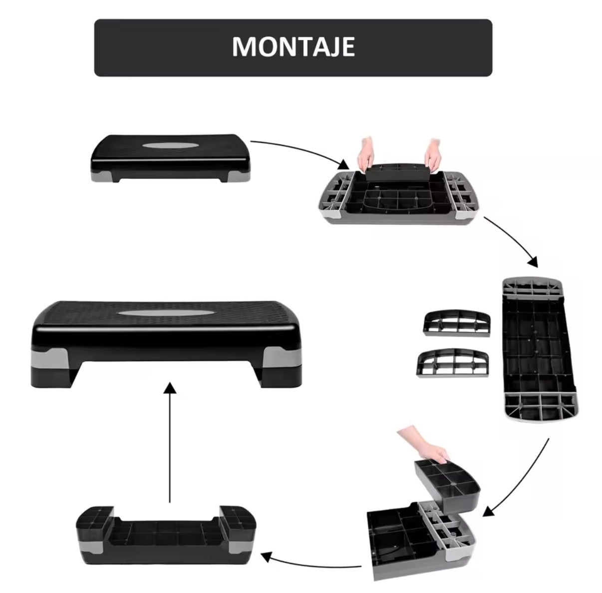 Step Aerobic con Altura Regulable | Plataforma Fitness para Casa