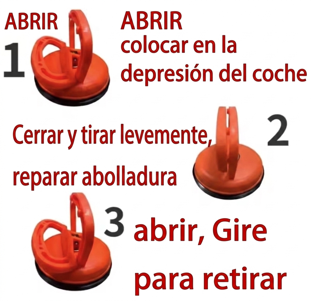 Kit Reparación de Abolladuras para Coche con Ventosa Fuerte | Extractor de Golpes