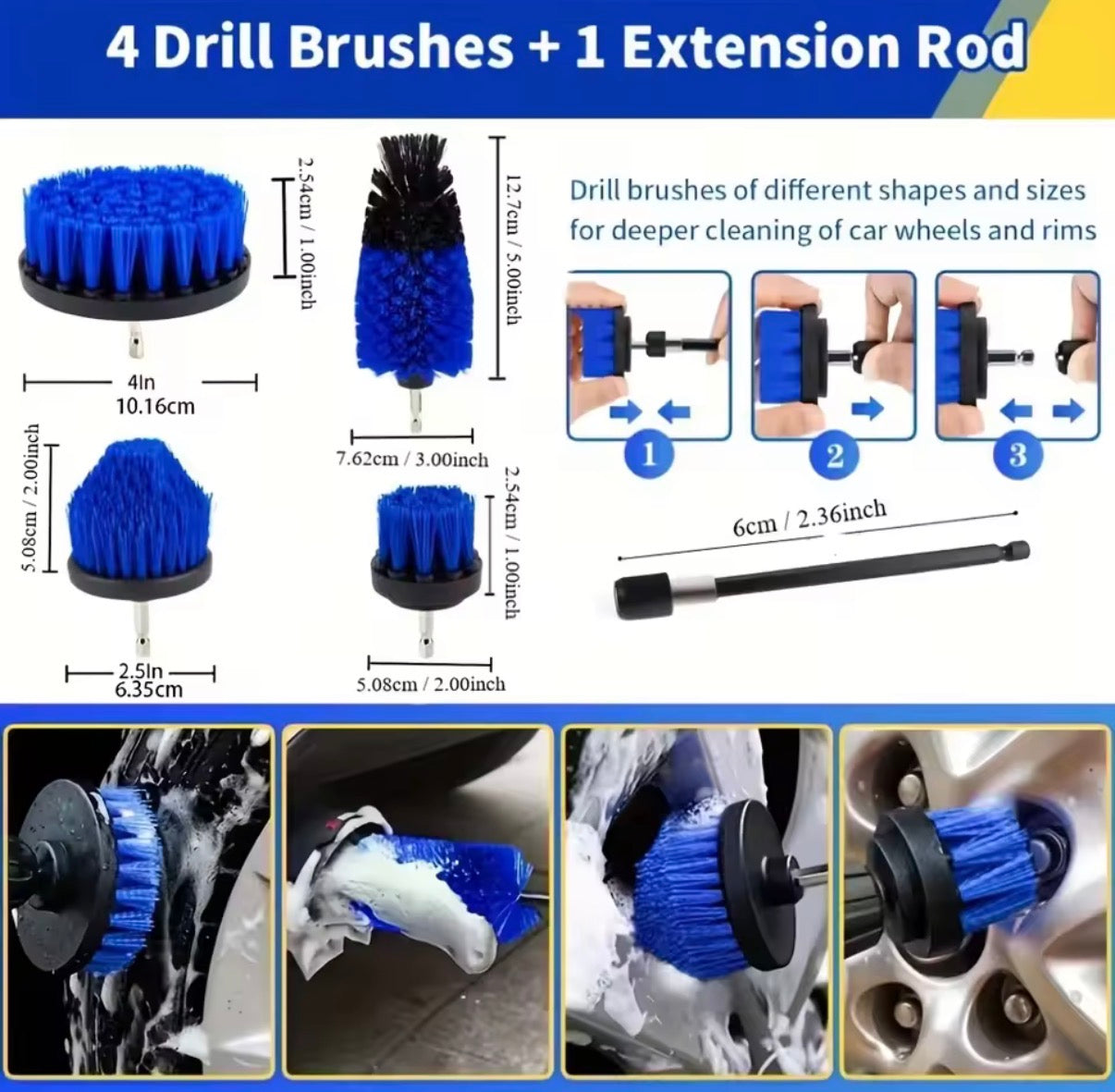 Kit de Lavado de Coche 27 Piezas Profesional – Accesorios de Limpieza Completo para Automóvil, Cepillos, Esponjas y Herramientas Detailing
