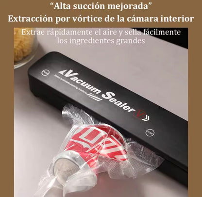 Envasadora al Vacío Multifunción + 10 Bolsas Gratis – Conserva Alimentos Frescos y Ahorra Dinero