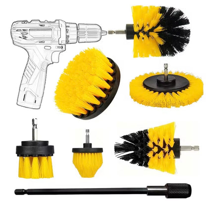 Kit de Cepillos para Taladro Detailing Coche y Moto | Limpieza Interior y Tapicería