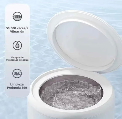 Limpiador Ultrasónico 50KHz para Ortodoncia, Joyas y Dentaduras | USB Recargable