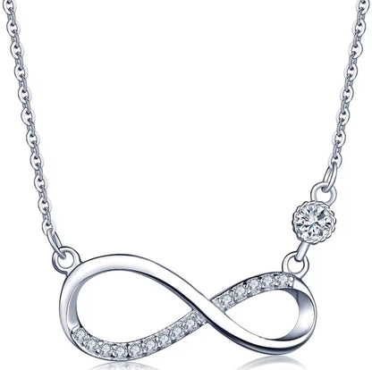 Collar Infinito de Plata 925 con Circonita | Regalo para Ella