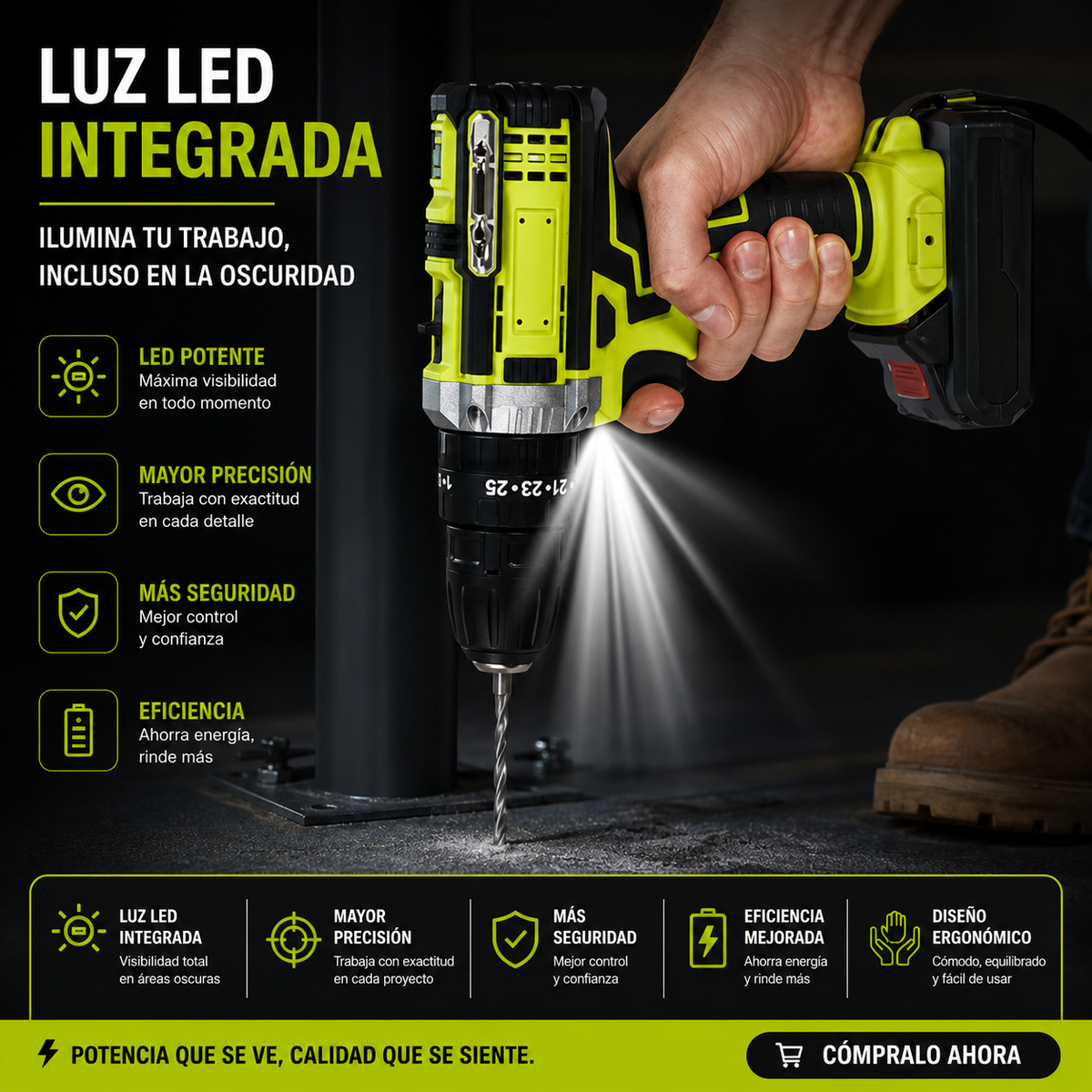 Professional 28V Cordless Impact Drill