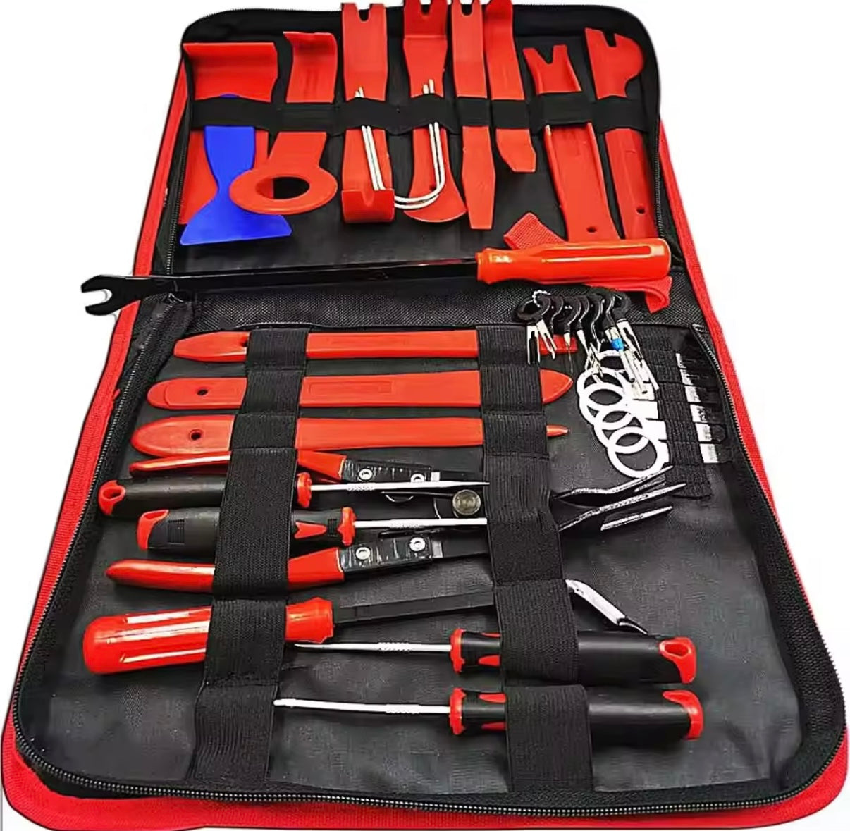 Estuche de herramientas de reparación para el automóvil.