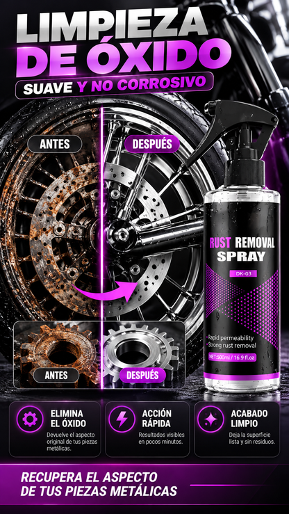 Eliminador de Partículas de Hierro para Coche | Limpiador de Llantas y Quita Óxido(300ml)
