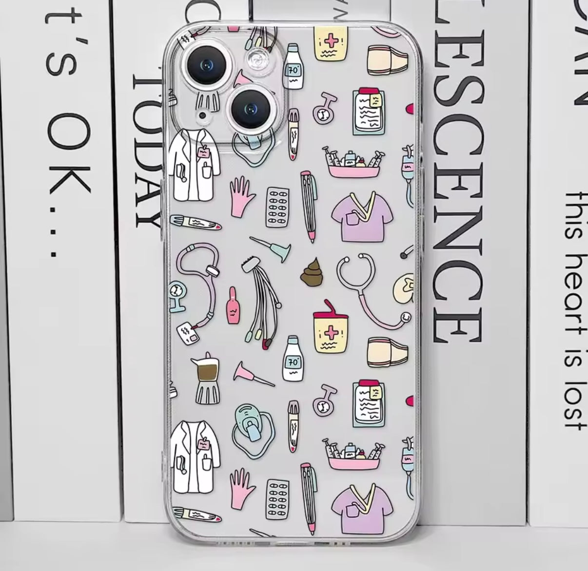 Enfermera, medicina, salud,corazón funda  para IPhone
