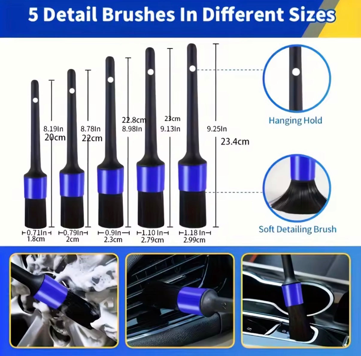 Kit de Lavado de Coche 27 Piezas Profesional – Accesorios de Limpieza Completo para Automóvil, Cepillos, Esponjas y Herramientas Detailing