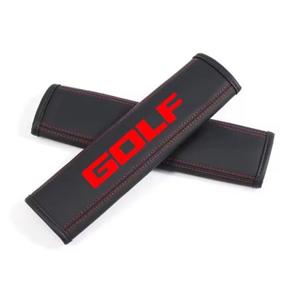 2 Fundas Cinturón de Seguridad de Cuero para Volkswagen Golf MK2–MK8 | Protectores de Hombro Coche VW