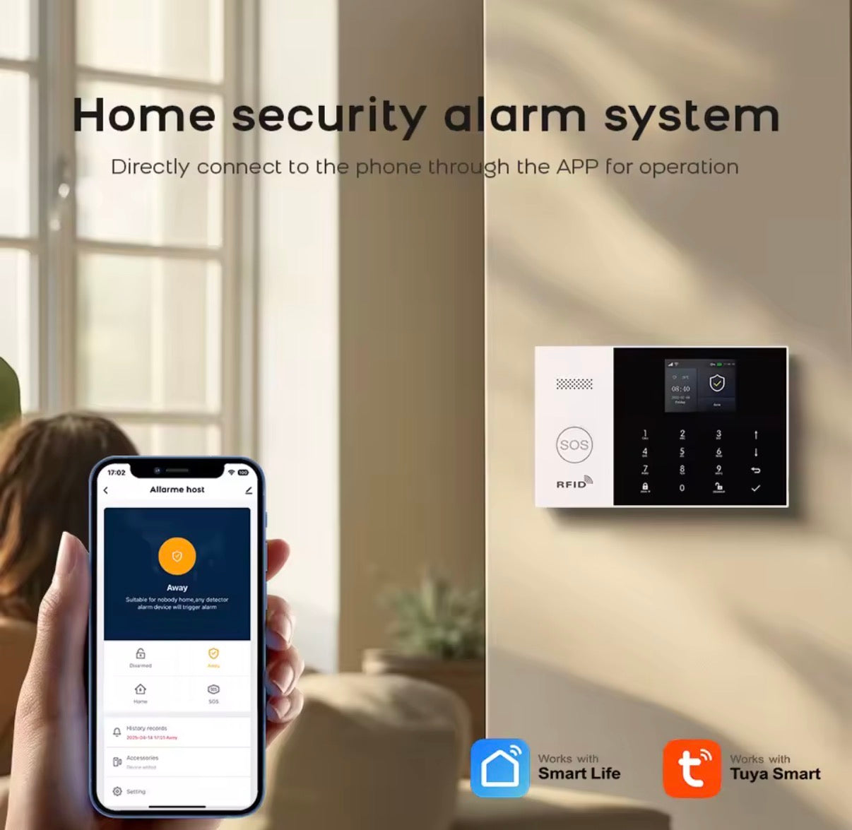Alarma Inteligente WiFi 4G GSM Tuya | Seguridad para Casa con Alexa y App