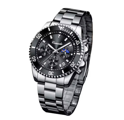 Reloj Cronógrafo Hombre Acero Inoxidable | Resistente al Agua y Luminoso