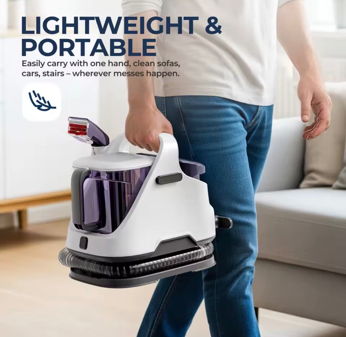 Limpiadora portátil de alfombras y tapicerías – limpieza profunda