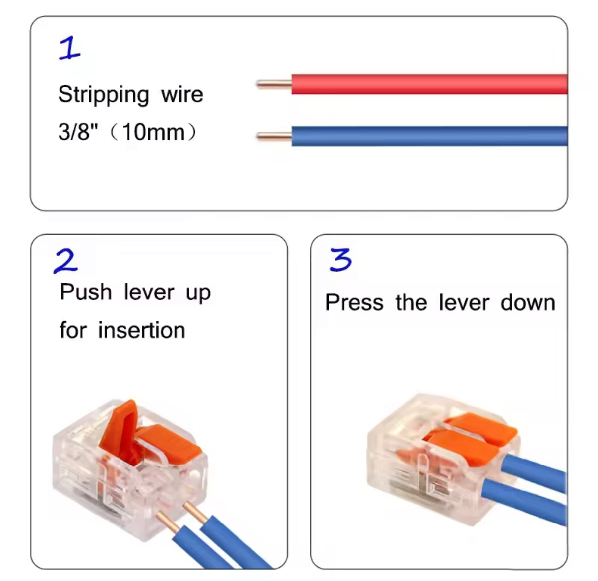 90 Uds.Conectores rapidos de Cables eléctricos