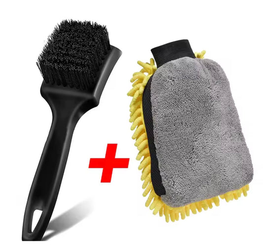 Cepillo para Llantas de Coche – Kit de Limpieza de Ruedas y Alfombras