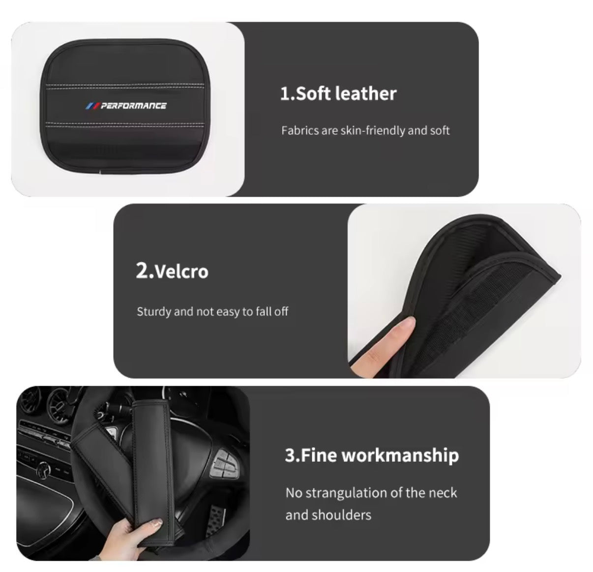 Fundas Cinturón Seguridad BMW | Protector Hombro Coche