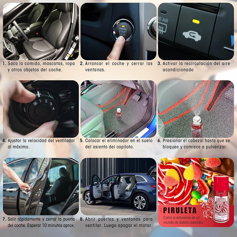 Eliminador de Olores para Coche | Anti Tabaco, Mascotas y Humedad