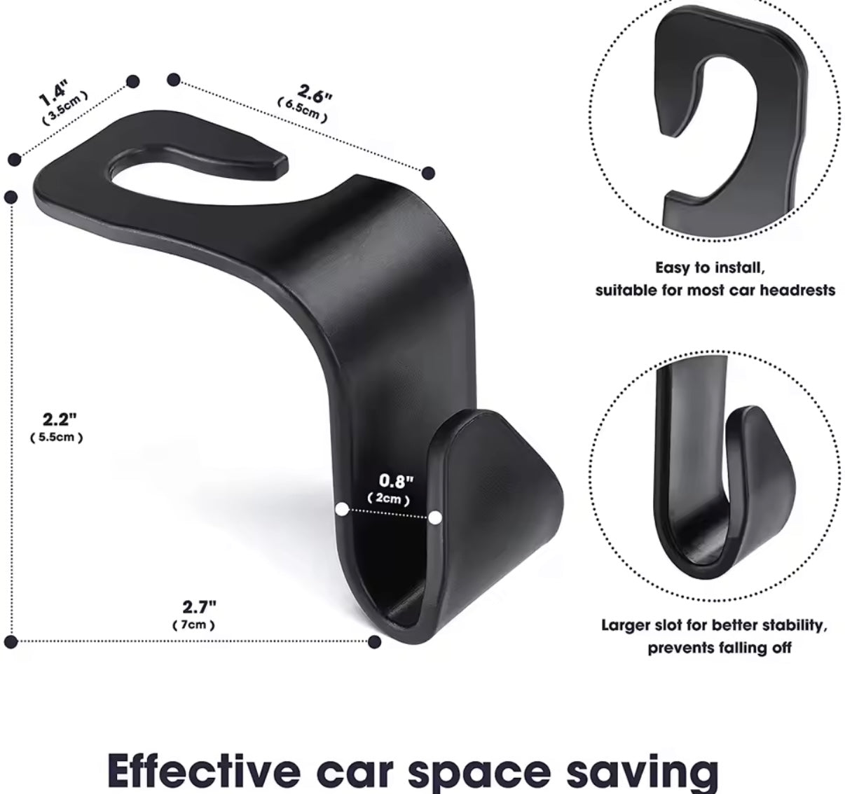 4 Haken, Organizer-Halterung für die Kopfstütze des Vordersitzes im Auto.