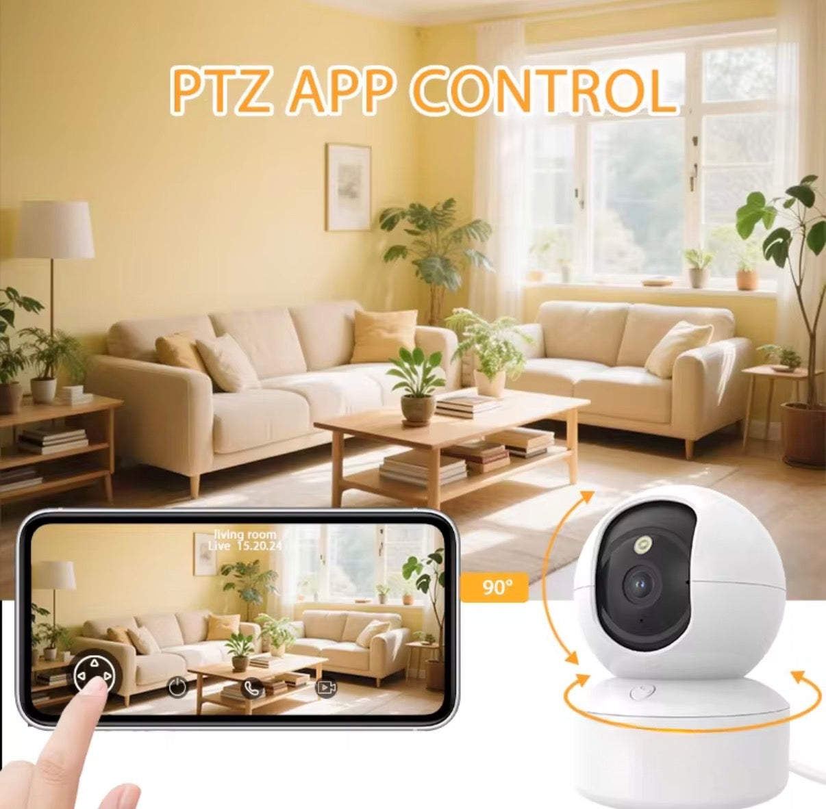 Cámara Vigilancia WiFi 2K 360° Interior | Visión Nocturna, Audio Bidireccional, Monitor Bebé, 5G/2.4GHz