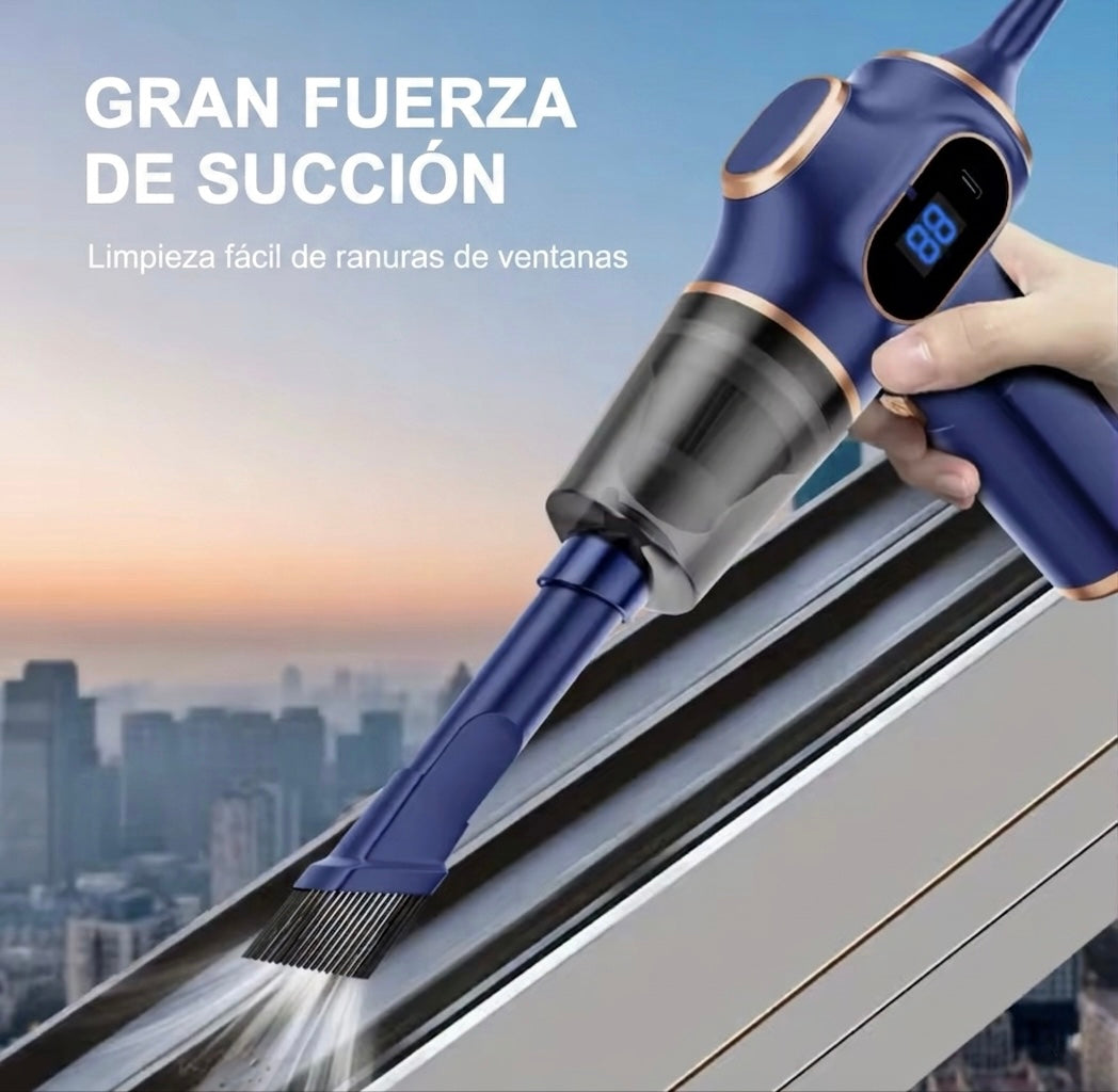 Aspirador inalámbrico para coche mini de alta potencia – portátil y multifunción para hogar, oficina y coche