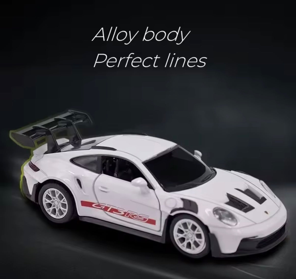 Porsche 911 GT3 RS 1:36 – Coche Miniatura de Aleación | Deportivo con Retrofricción | Juguete Coleccionable