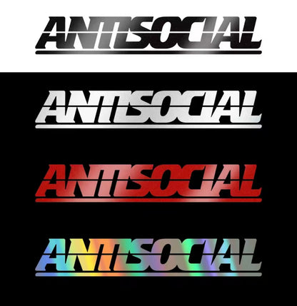 Pegatinas reflectantes antisociales para coche.