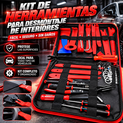 Estuche de herramientas de reparación para el automóvil.