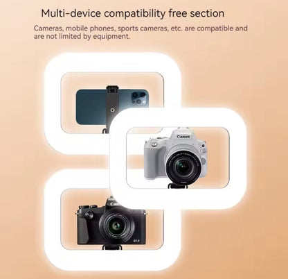 Anillo de luz LED portátil |Luz de relleno recargable para selfies y transmisión en vivo